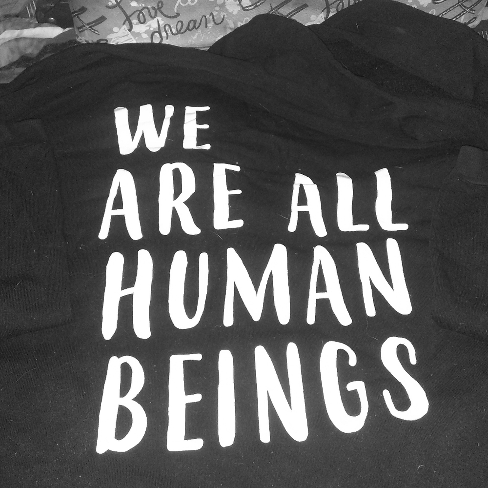 Positive cropped hoodie